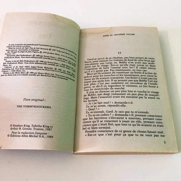 Vintage 90s Stephen King Les Tommyknockers Volume 3  French Paperback Book - Picture 15 of 16